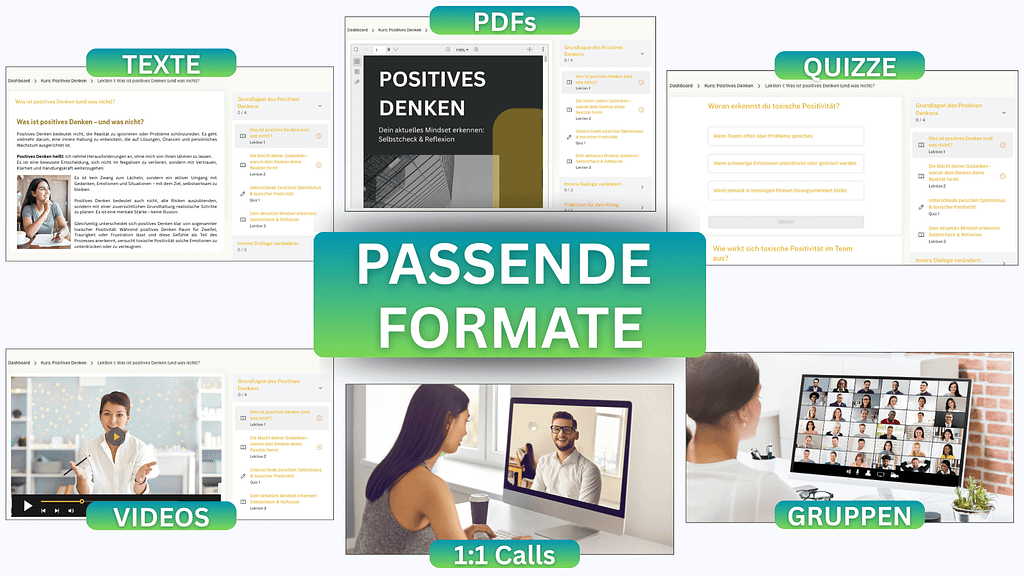 Passende Formate für dein Online Coaching Produkt