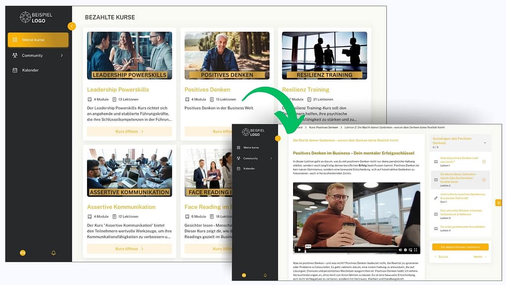 Mitgliederbereich für deine Coaching Kunden