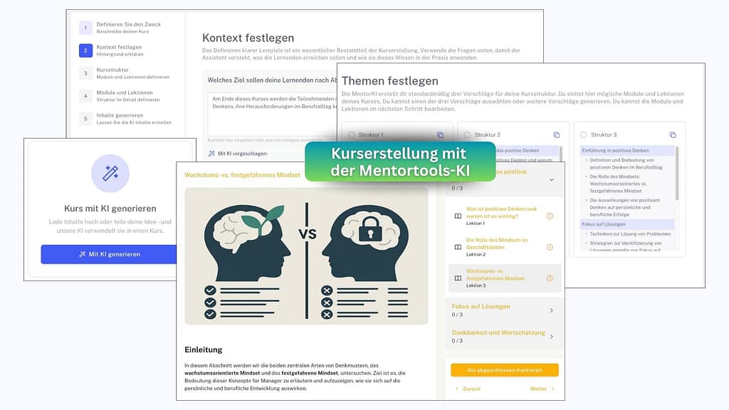 Kurserstellung mit der Mentortools-KI